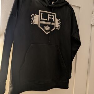 adidas Black LA Kings Hoodie with Graphic Logo